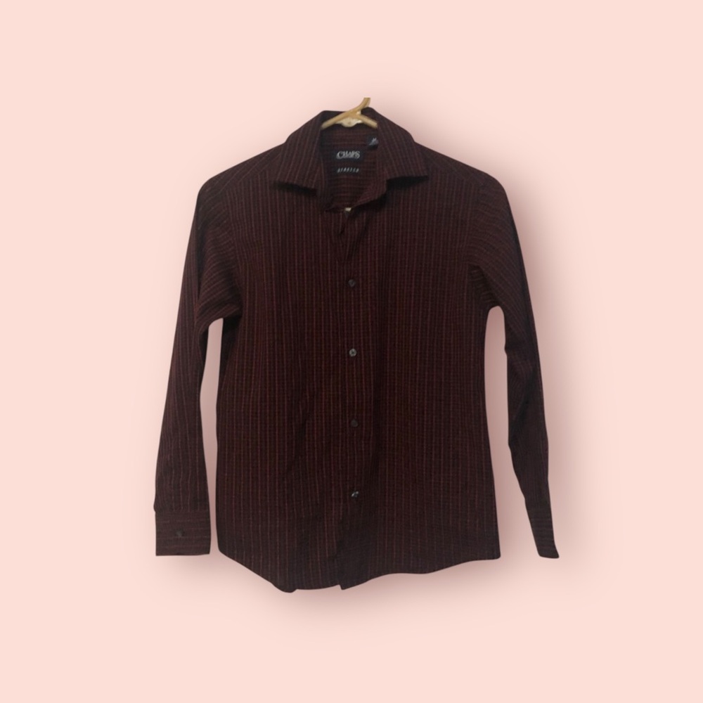 Boys Chaps Long Sleeve Button Down Dress Shirt.